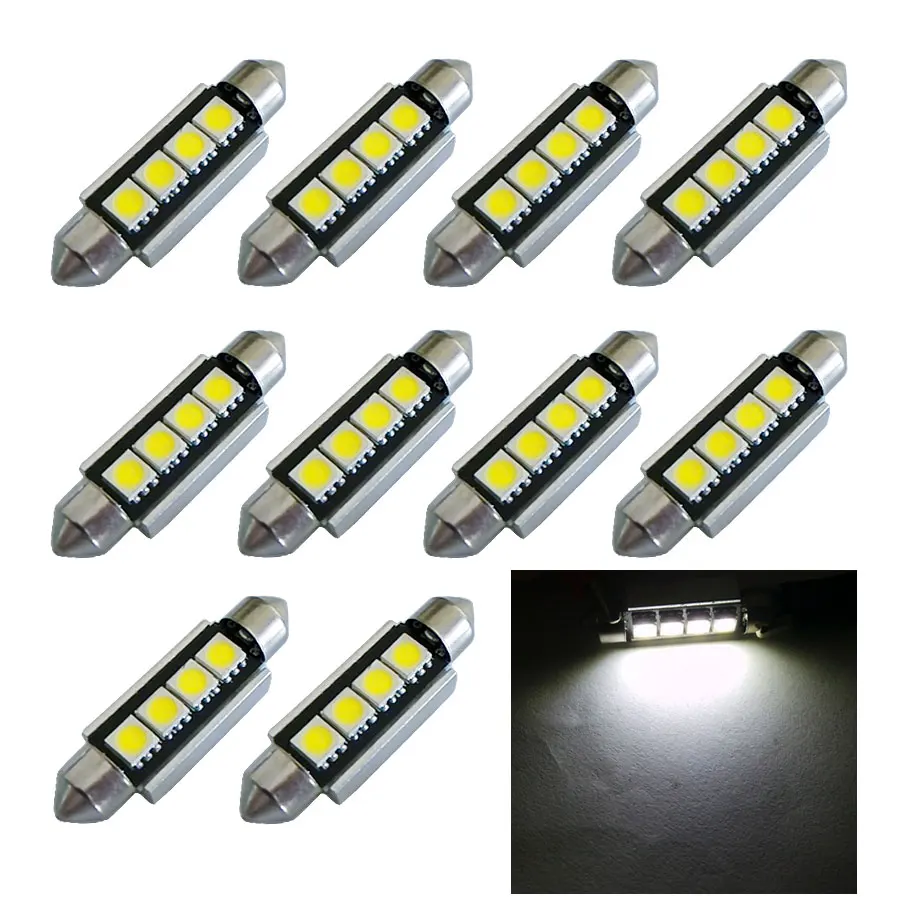 10pcs High Quality 42mm c5w 4 MD 5050 LED Canbus NO Error Free Car Interior Festoon Dome Light Auto Reading Lamps Bulb white 12V
10pcs High Quality 42mm c5w 4 MD 5050 LED Canbus NO Error Free Car Interior Festoon Dome Light Auto Reading Lamps Bulb white 12V
