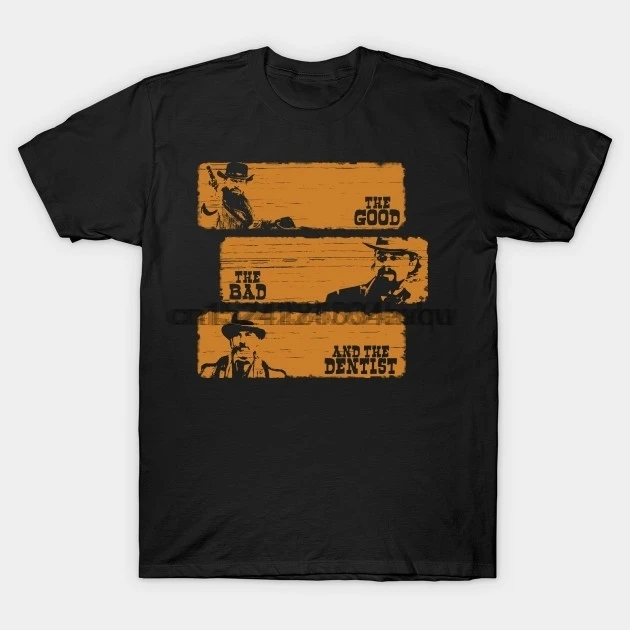Printed Men T Shirt Cotton tShirtNew Style The Good The Bad and The Dentist (Grunge Version) Pop Culture Women T-Shirt
Printed Men T Shirt Cotton tShirtNew Style The Good The Bad and The Dentist (Grunge Version) Pop Culture Women T-Shirt