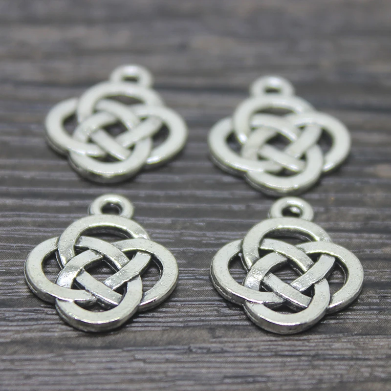 15pcs-- Celtic Knot Charms Knot Pendants Antiqued Silver Tone Double Sided 15 x 15 mm
15pcs-- Celtic Knot Charms Knot Pendants Antiqued Silver Tone Double Sided 15 x 15 mm