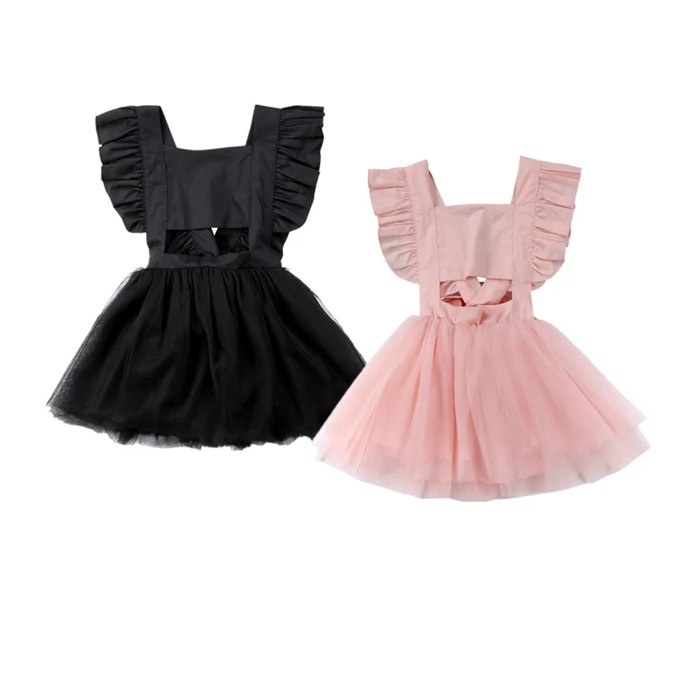 Фото Платье-пачка без рукавов для маленьких девочек кружевное платье-пачка с оборками