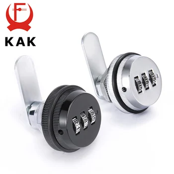 KAK Combination Password Lock Cam Lock for Mailbox Black Silver Zinc Alloy Security Home Cabinet Lock Cabinet Door Lock Hardware