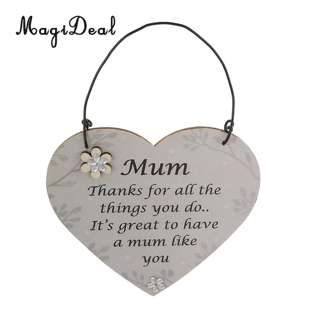 MagiDeal Wall Stickers Mum Thanks for all the things you do Wooden Plaque Heart Shape Hanging Signs for Home Decor
MagiDeal Wall Stickers Mum Thanks for all the things you do Wooden Plaque Heart Shape Hanging Signs for Home Decor