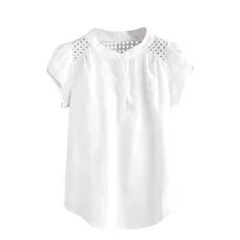 Summer Women Fashion Solid O-Neck Hollow Out Short Butterfly Sleeve Casual Tops camisa feminina #Zero
Summer Women Fashion Solid O-Neck Hollow Out Short Butterfly Sleeve Casual Tops camisa feminina #Zero