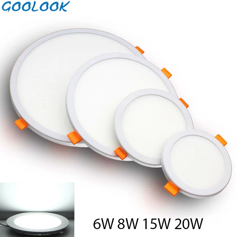 LED Panel Lights Ultra thin Recessed Downlight 6W 8W 15W 20W 110V 220V Square Round Panel lamp Ceiling Lamp White Patent
LED Panel Lights Ultra thin Recessed Downlight 6W 8W 15W 20W 110V 220V Square Round Panel lamp Ceiling Lamp White Patent