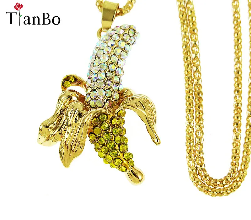 TianBo Zircon Full Crystal banana Long Necklace Sweater Chain Fashion Metal Chain Crystal Flower Pendant Necklaces Adjusted
TianBo Zircon Full Crystal banana Long Necklace Sweater Chain Fashion Metal Chain Crystal Flower Pendant Necklaces Adjusted