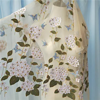 LASUI new 3 color exquisite Hydrangea, butterfly embroidery lace fabric soft mesh DIY Dress pajamas dress fabric DIY X0302
LASUI new 3 color exquisite Hydrangea, butterfly embroidery lace fabric soft mesh DIY Dress pajamas dress fabric DIY X0302