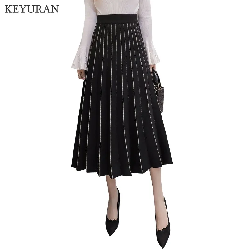 Women Korean Style All-match Thick Warm Knit Pleated Skirt Elastic High Waist Ladies Elegant Skirt One Size for Autumn Winter
Women Korean Style All-match Thick Warm Knit Pleated Skirt Elastic High Waist Ladies Elegant Skirt One Size for Autumn Winter