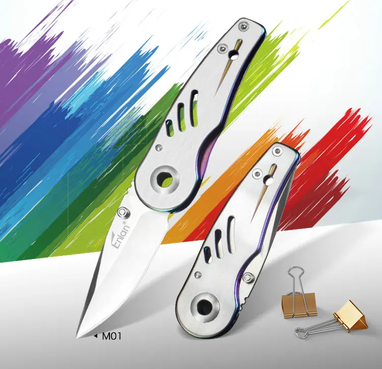 ENLAN Rainbow Pocket Knife Camping Survival knife Small folding Knives 8cr13mov Blade ,420SS Handle Outdoor Tool Dropshipping
ENLAN Rainbow Pocket Knife Camping Survival knife Small folding Knives 8cr13mov Blade ,420SS Handle Outdoor Tool Dropshipping
