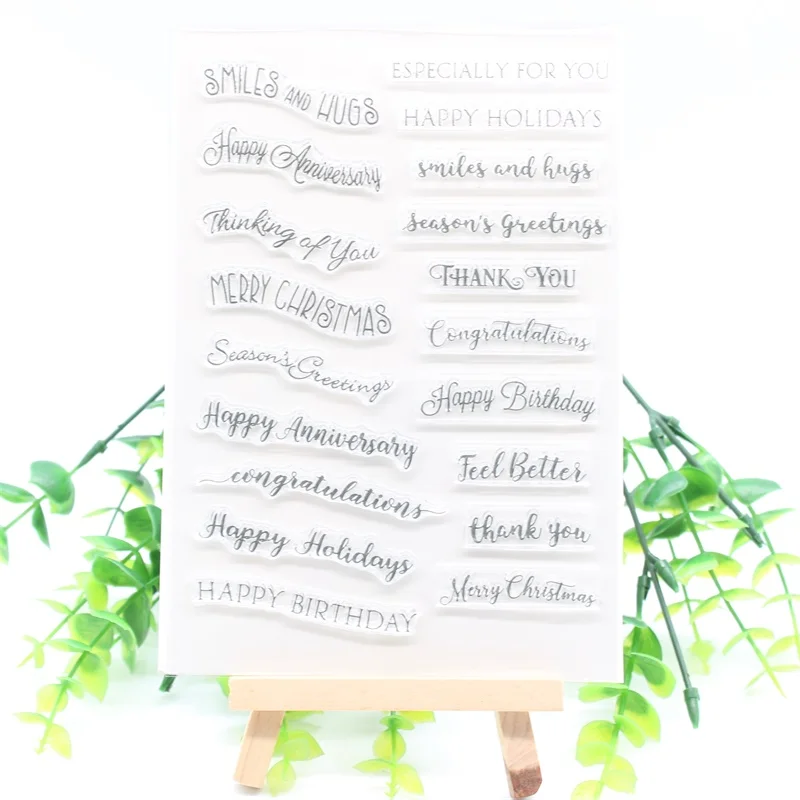 KSCRAFT Greetings Transparent Clear Silicone Stamps for DIY Scrapbooking/Card Making/Kids Fun Decoration Supplies
KSCRAFT Greetings Transparent Clear Silicone Stamps for DIY Scrapbooking/Card Making/Kids Fun Decoration Supplies