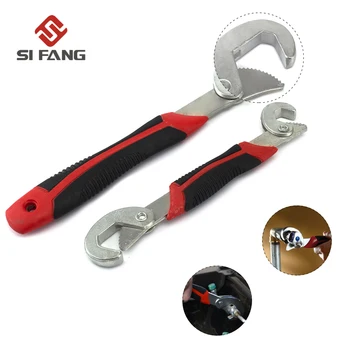 

Sifang 2pcs Universal Wrench Set Multi-Function Adjustable Grip Wrench 9-32mm Ratchet Wrench Spanner Tool for Nuts and Bolts