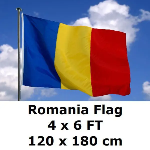 Image Flag of Romania 120 x 180 cm Blue Yellow Red 100D Polyester Romanian Flags And Banners National Flag Country Banner