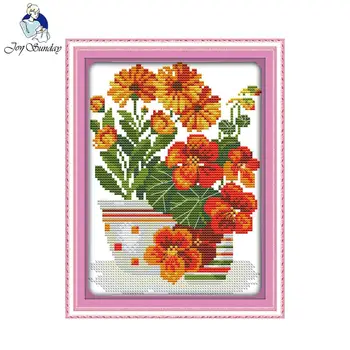 Joy Sunday Potted Flower Series Cross Stitch 11CT 14CT Printed Counted Cross Stitch Sets Cross-Stitch Kits Embroidery Needlework
Joy Sunday Potted Flower Series Cross Stitch 11CT 14CT Printed Counted Cross Stitch Sets Cross-Stitch Kits Embroidery Needlework