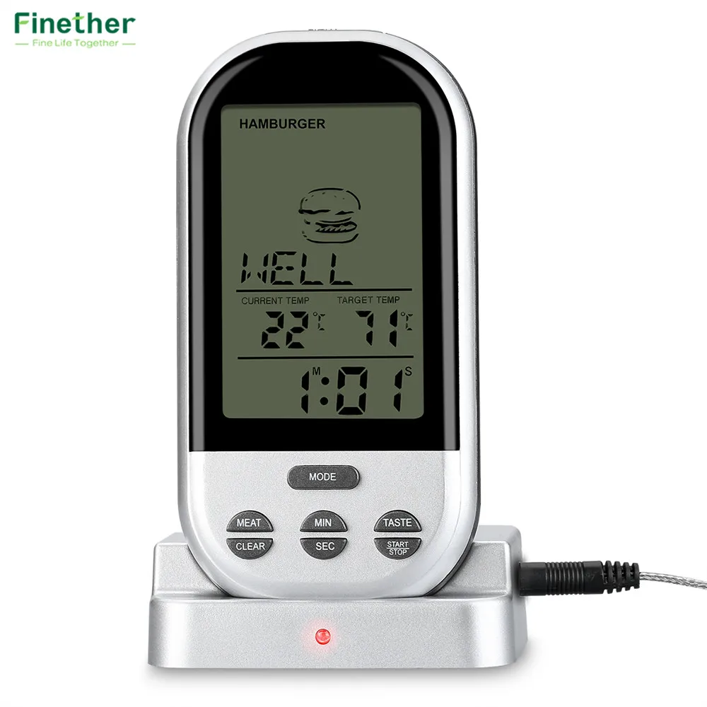 Wireless Food Cooking Thermometer LCD Barbecue Timer Digital Probe Meat Thermometer BBQ Temperature Gauge Kitchen Cooking Tools9