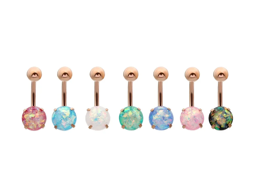 Free shippment 50pcs Body Jewelry -New Opal Resin Gems Navel Rings Belly Rings Button Barbells Rose Gold Body Piercing Jewelry
Free shippment 50pcs Body Jewelry -New Opal Resin Gems Navel Rings Belly Rings Button Barbells Rose Gold Body Piercing Jewelry