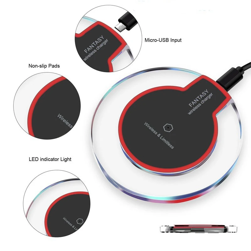 Fast Wireless Charger For Samsung Galaxy S9/S9+ S8 S7 Note 9 S7 Edge USB Phone Qi Charging Pad for iPhone XS Max XR X 8 Plus
Fast Wireless Charger For Samsung Galaxy S9/S9+ S8 S7 Note 9 S7 Edge USB Phone Qi Charging Pad for iPhone XS Max XR X 8 Plus