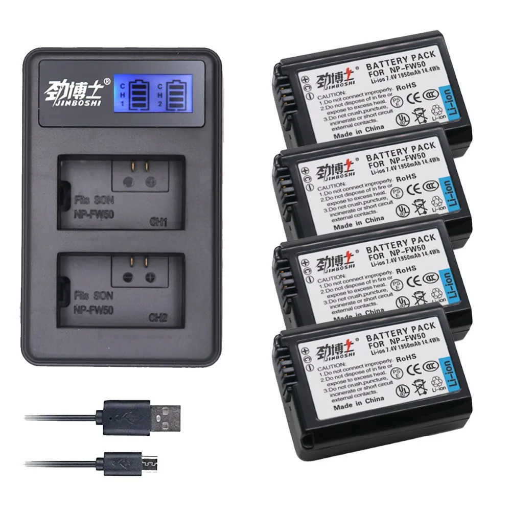 4pcs NP-FW50 NP FW50 Battery + 2-Slots LCD USB Charger for Sony Alpha a7r2 a6500 a6300 a6000 a5100 a5000 a3000 NEX-5T 5t 5R
4pcs NP-FW50 NP FW50 Battery + 2-Slots LCD USB Charger for Sony Alpha a7r2 a6500 a6300 a6000 a5100 a5000 a3000 NEX-5T 5t 5R