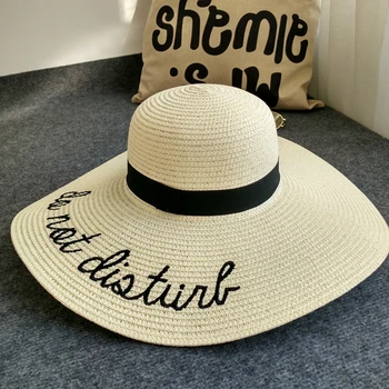2019 New Fashion Comfortable Brand Letter Embroidery Big Brim Sun Hats Straw Hats For Women Foldable Vacation Summer Beach Hat 
2019 New Fashion Comfortable Brand Letter Embroidery Big Brim Sun Hats Straw Hats For Women Foldable Vacation Summer Beach Hat