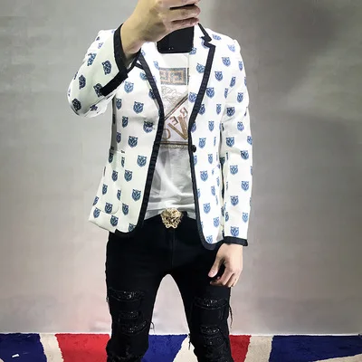 freeship mens white printing tiger event/stage performance short fashion jacket/studio/ASIA SIZE
freeship mens white printing tiger event/stage performance short fashion jacket/studio/ASIA SIZE
