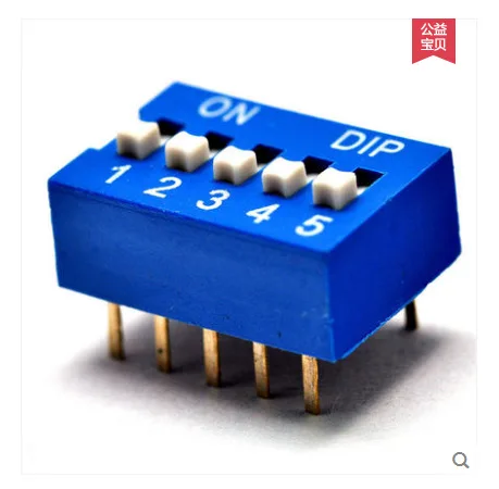 5pcs/lot,NEW Blue 5 Position 5P 10 Pin DIP Switch 2.54mm Pitch 2 Row Slide DIP Switches
5pcs/lot,NEW Blue 5 Position 5P 10 Pin DIP Switch 2.54mm Pitch 2 Row Slide DIP Switches