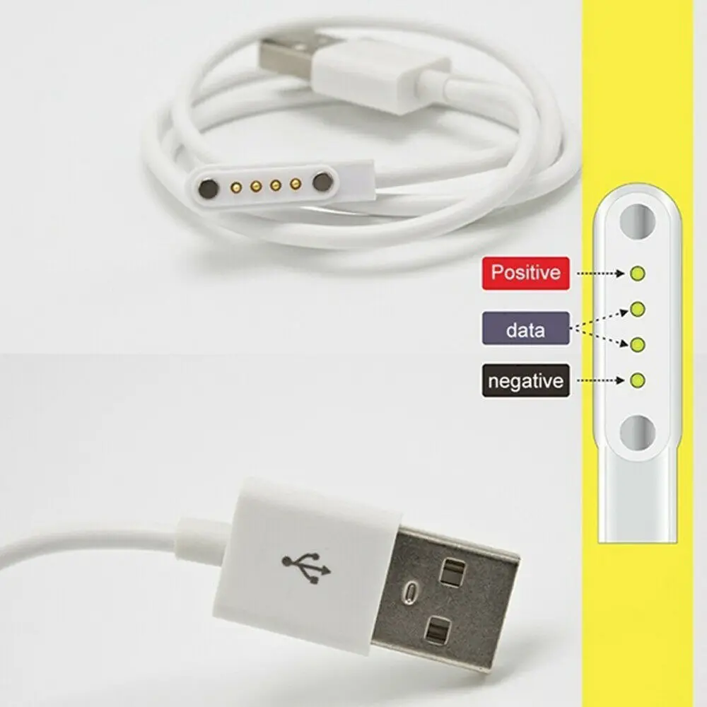 4Pin Magnetic Watch Charger Charging Cable for KW18/KW88/K88H/GT88 Charging Cable USB 2.0 Male to 4 Pin Magnetic Charger Cable
4Pin Magnetic Watch Charger Charging Cable for KW18/KW88/K88H/GT88 Charging Cable USB 2.0 Male to 4 Pin Magnetic Charger Cable
