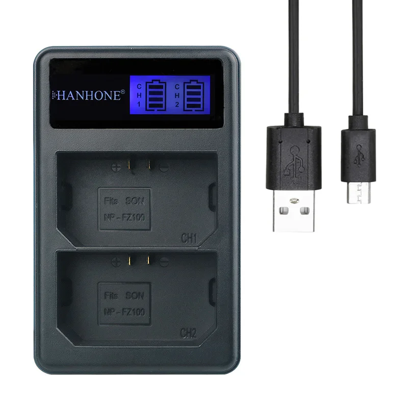 5 шт. NP-FZ100 FZ100 зарядное устройство 2 слота LCD USB двойное для Sony BC-QZ1 Alpha 9 A9 9R A9R 9S