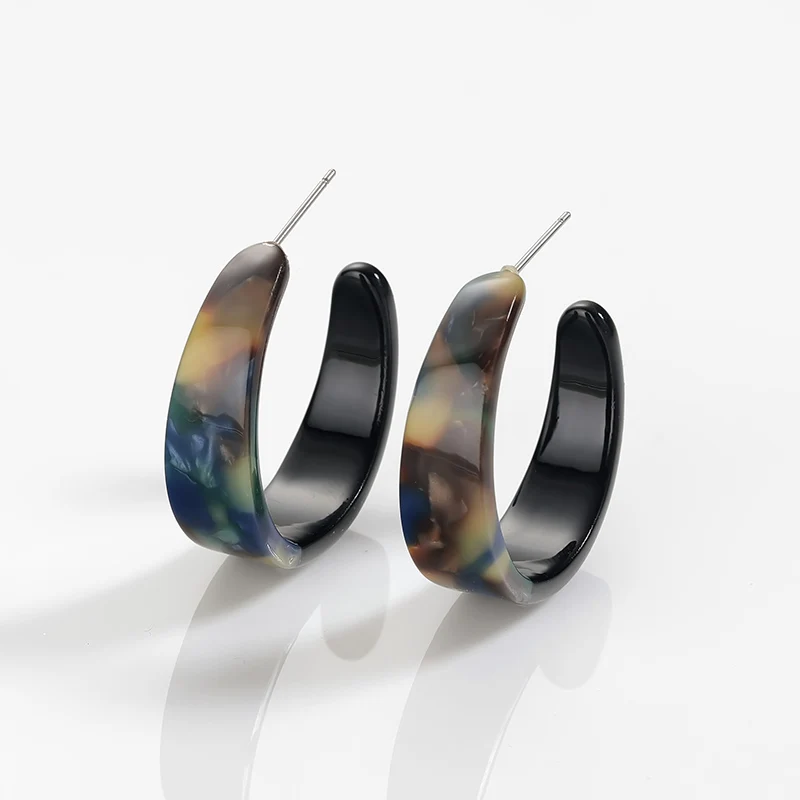 Hoop Earrings for Women Resin Acrylic Stitching Geometric Round C Small Earrings Hoops Earings Fashion Jewelry Pendientes 2019
Hoop Earrings for Women Resin Acrylic Stitching Geometric Round C Small Earrings Hoops Earings Fashion Jewelry Pendientes 2019