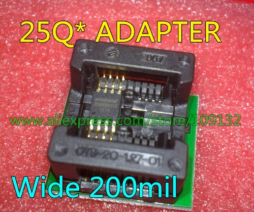 SOP8 to DIP8 socket SOP8 IC Adapter for SPI Flash 25Q* wide 200mil 208mil NEW IN STOCK
SOP8 to DIP8 socket SOP8 IC Adapter for SPI Flash 25Q* wide 200mil 208mil NEW IN STOCK