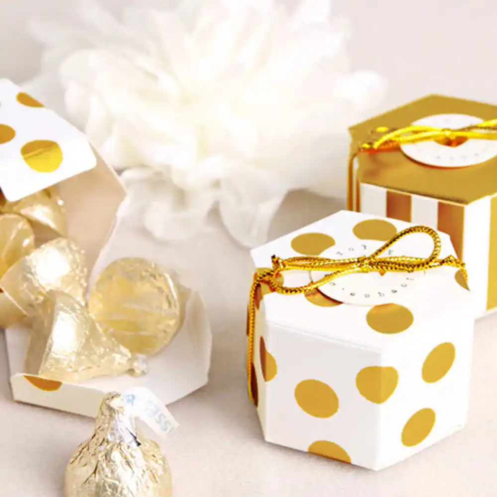 dots/stripes sweet candy box cute wedding food container