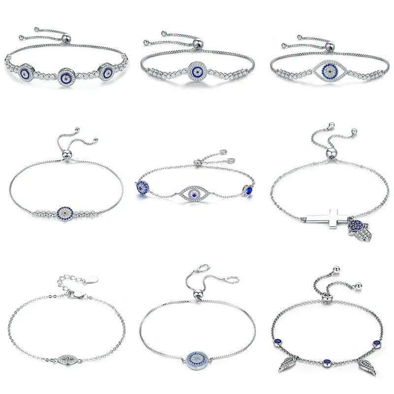 Pulseira 925 Sterling Silver Blue Eyes Lucky Power Hamsa Hand & Faith Cross Chain Link Tennis Bracelet Femme for Women Jewelry
Pulseira 925 Sterling Silver Blue Eyes Lucky Power Hamsa Hand & Faith Cross Chain Link Tennis Bracelet Femme for Women Jewelry