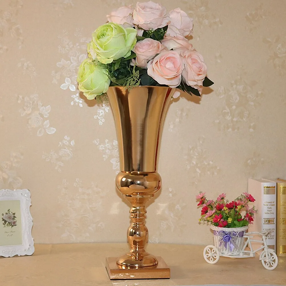 Metal-wedding-flower-vase-gold-flower-stand-wedding-decoration-table-centerpiece-49cm