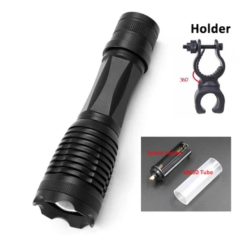 Zoomable 5mode led Torch XML XM-L T6 LED Flashlight Lanterna Torch Bicycle bike light For 3xAAA or 1x18650 battery with holder
Zoomable 5mode led Torch XML XM-L T6 LED Flashlight Lanterna Torch Bicycle bike light For 3xAAA or 1x18650 battery with holder