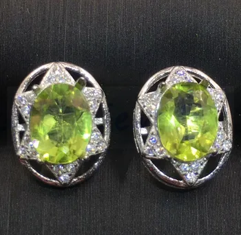 Peridot stud earring Natural and real peridot 925 sterling silver Free shipping Per jewelry 1.4ct*2pcs gemtone #X18051708
Peridot stud earring Natural and real peridot 925 sterling silver Free shipping Per jewelry 1.4ct*2pcs gemtone #X18051708