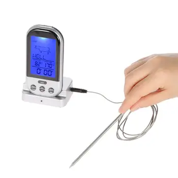 Wireless Barbecue Meat Thermometer LCD Display Digital BBQ Temperature Gauge Timer Stainless Steel Probe Kitchen Cooking Tool
Wireless Barbecue Meat Thermometer LCD Display Digital BBQ Temperature Gauge Timer Stainless Steel Probe Kitchen Cooking Tool
