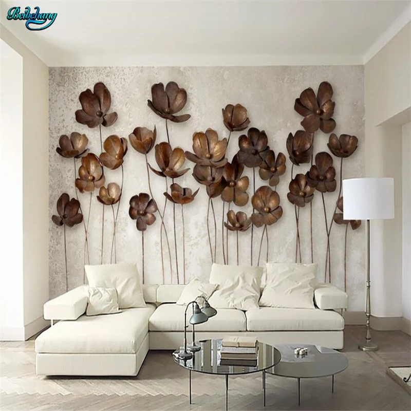 beibehang Large Custom Wallpapers 3d Stereo Iron Flower Retro Modern Simple TV Backdrop Wall Decorative
beibehang Large Custom Wallpapers 3d Stereo Iron Flower Retro Modern Simple TV Backdrop Wall Decorative