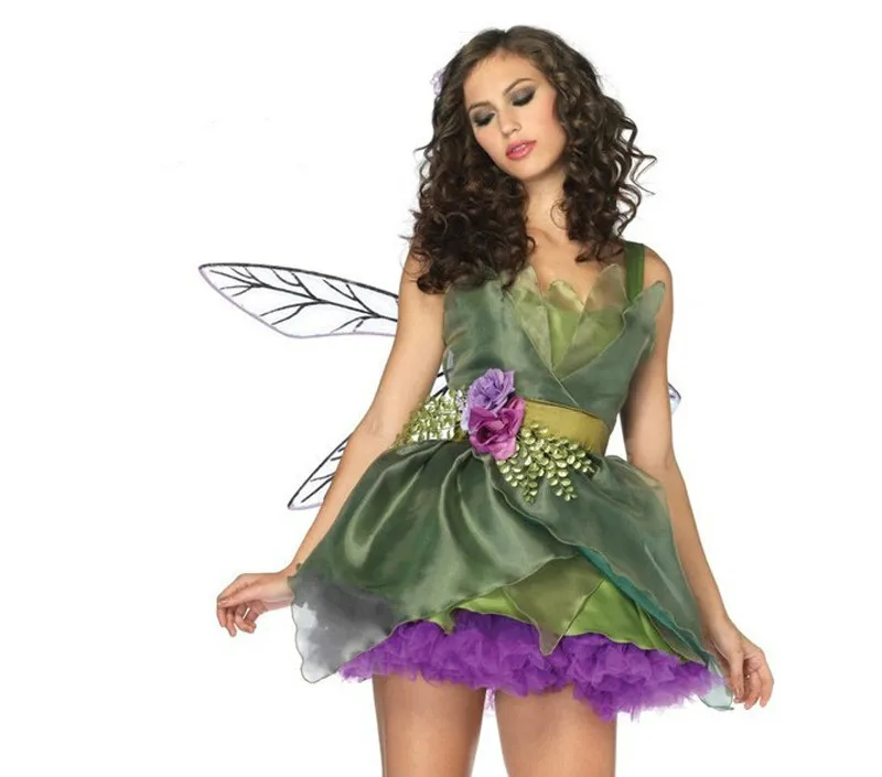Newest Lovely Girls Green Forest Elf Cosplay Costume Cute Flower Fairy Princess Halloween Party Cosplay Dress With Wing
Newest Lovely Girls Green Forest Elf Cosplay Costume Cute Flower Fairy Princess Halloween Party Cosplay Dress With Wing