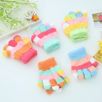 KLV Children Kids Warmer Gloves Boys Girls Thick Coral Fleece Full Finger Mittens
KLV Children Kids Warmer Gloves Boys Girls Thick Coral Fleece Full Finger Mittens