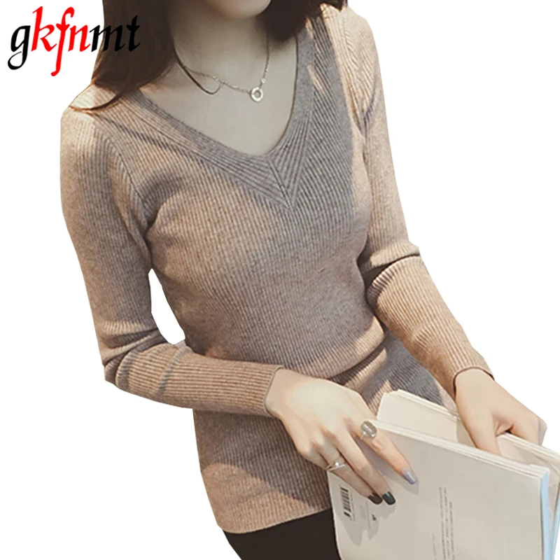 gkfnmt Womens Sweaters 2019 Winter Tops Sexy V-Neck Sweater Pullover Jumper Knitted Sweater White Autumn Pull Femme Hiver Truien
gkfnmt Womens Sweaters 2019 Winter Tops Sexy V-Neck Sweater Pullover Jumper Knitted Sweater White Autumn Pull Femme Hiver Truien