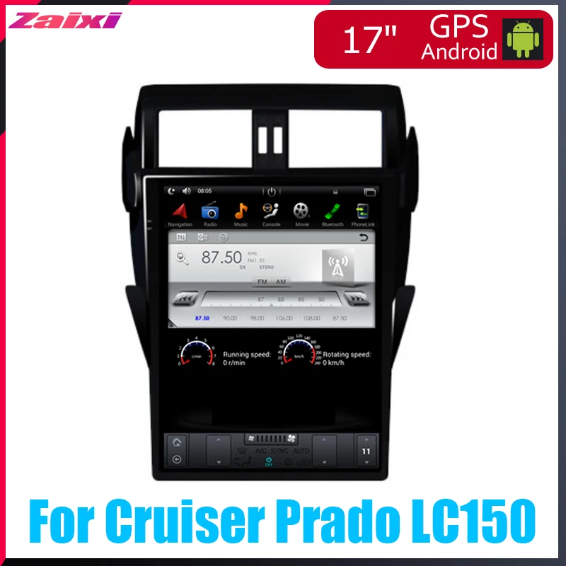 ZaiXi 17 inch Big screen Tesla Screen Vertical Screen Android Car GPS Navigation For Toyota Land Cruiser Prado LC150 2014~2017
ZaiXi 17 inch Big screen Tesla Screen Vertical Screen Android Car GPS Navigation For Toyota Land Cruiser Prado LC150 2014~2017