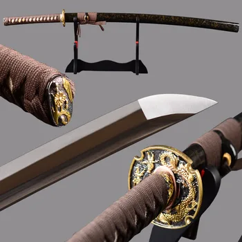 High Carbon Steel Japanese Samurai Espadas Katana Sword Sharp Cutting Practice Knife Full Tang Iaido Sword High Grade Bo-hi
High Carbon Steel Japanese Samurai Espadas Katana Sword Sharp Cutting Practice Knife Full Tang Iaido Sword High Grade Bo-hi