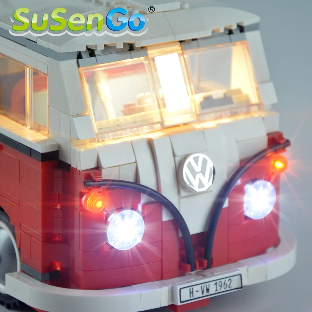 SuSenGo LED Light Kit For 10220 T1 Camper Van Compatible With 21001 10569 , (NOT INCLUDE THE CAR MODEL )