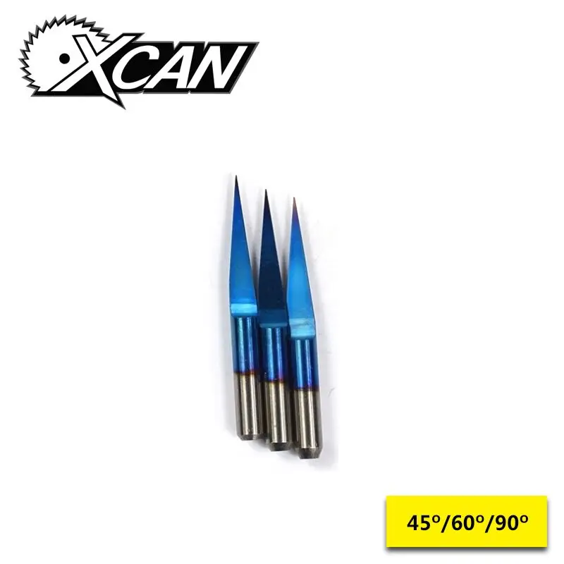 XCAN 10pcs 45/60/90 Degrees Blue Coated V Shape Milling Cutter Flat Bottom Carbide PCB Engraving Bits CNC Router Cutter
XCAN 10pcs 45/60/90 Degrees Blue Coated V Shape Milling Cutter Flat Bottom Carbide PCB Engraving Bits CNC Router Cutter