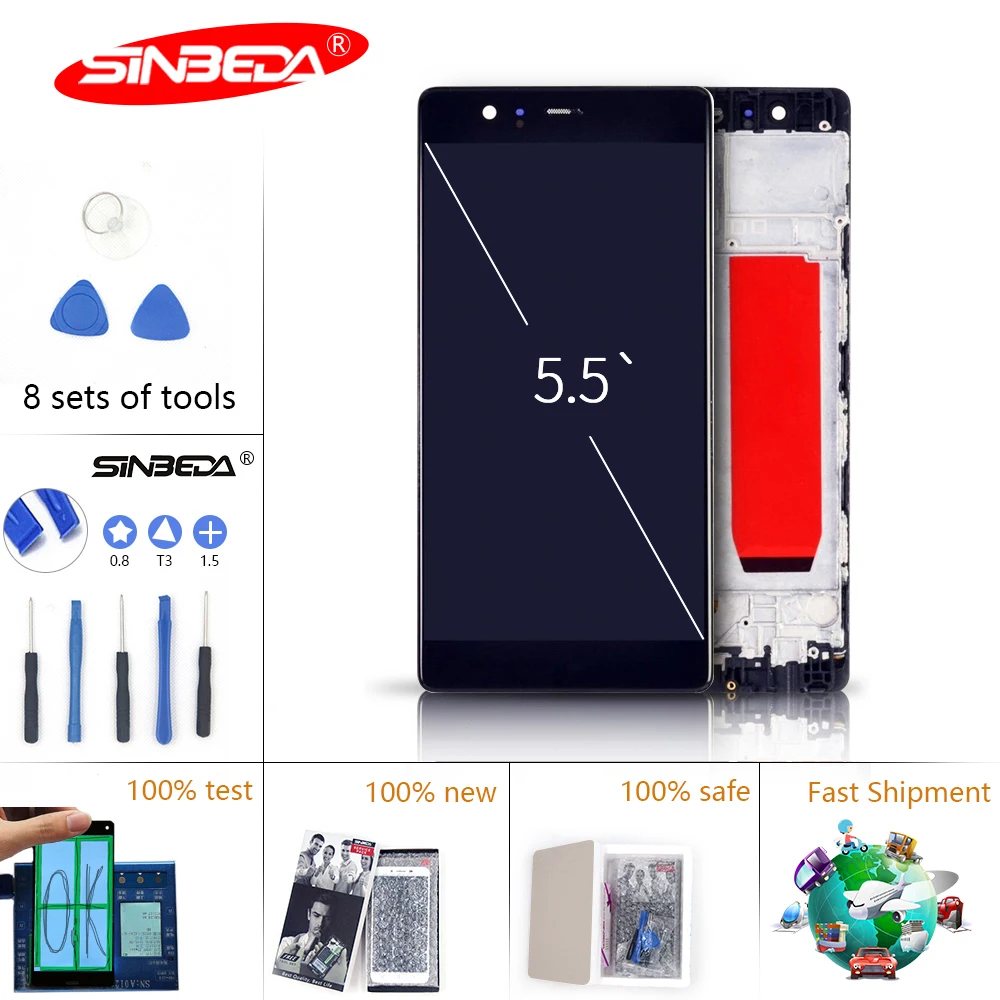 5.5" Sinbeda AAA LCD For Huawei P9 Plus LCD Touch Screen with Frame Digitizer Sensor Panel For HUAWEI HUAWEI P9 + Display Screen
5.5" Sinbeda AAA LCD For Huawei P9 Plus LCD Touch Screen with Frame Digitizer Sensor Panel For HUAWEI HUAWEI P9 + Display Screen