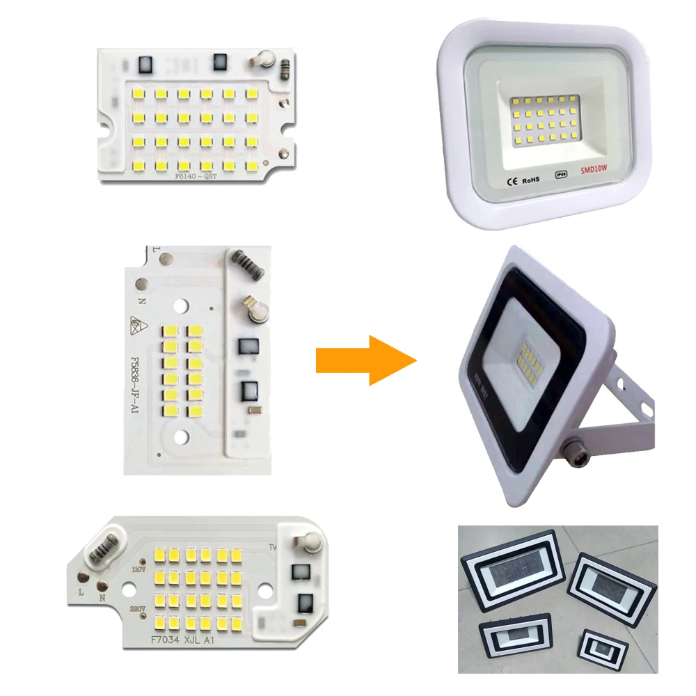 LED Chip DIY LED floodlight Lamp SMD 100W 50W 30W 20W 10W AC220V Smart IC For outdoor spotlight Cold White
LED Chip DIY LED floodlight Lamp SMD 100W 50W 30W 20W 10W AC220V Smart IC For outdoor spotlight Cold White