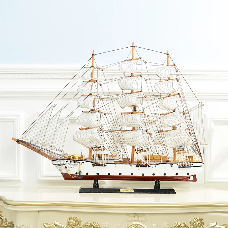 Smooth Sailing Model Decoration Handmade Wood Living Room Large Wooden Mediterranean Craft Simulation 80CM Sailing Wooden Boat
Smooth Sailing Model Decoration Handmade Wood Living Room Large Wooden Mediterranean Craft Simulation 80CM Sailing Wooden Boat
