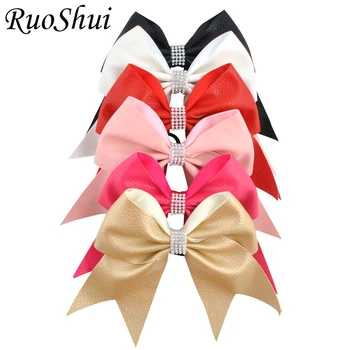 6pcs/lot 7 Inch Rhinestone Two-Layer Hair Bow Large Leather Hair Bow Hairbow Elastic Hair Bands Bowknot Girls Hair Accessories
6pcs/lot 7 Inch Rhinestone Two-Layer Hair Bow Large Leather Hair Bow Hairbow Elastic Hair Bands Bowknot Girls Hair Accessories