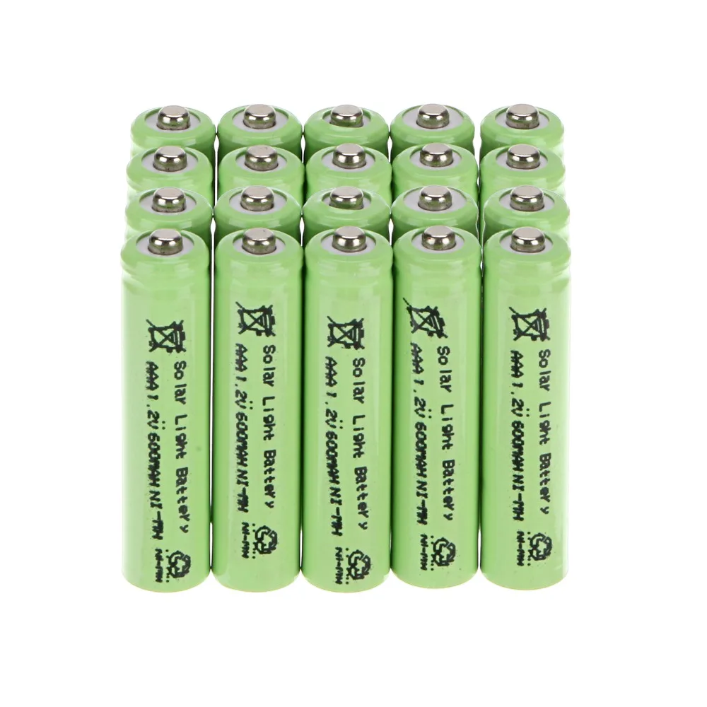 Hot sell solar battery! 20 PCS AAA Solar Light Batteries Rechargeable 1.2V 600mAh for Garden Lights -Green
Hot sell solar battery! 20 PCS AAA Solar Light Batteries Rechargeable 1.2V 600mAh for Garden Lights -Green