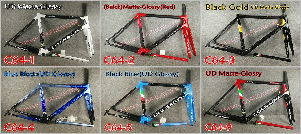 Discount 13 painting T1000 UD Colnago Concept carbon road frame bicycle Frameset With BB68/BB30 XXS/XS/S/M/L/XL for your selection 44