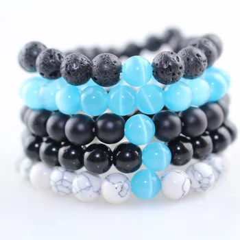 5 Style hot Natural stone Bead Blue Cat eye Bracelet 50 pcs/lot Lava Stone Yoga for Men Women Friend Gift Charm Strand Jewelry
5 Style hot Natural stone Bead Blue Cat eye Bracelet 50 pcs/lot Lava Stone Yoga for Men Women Friend Gift Charm Strand Jewelry
