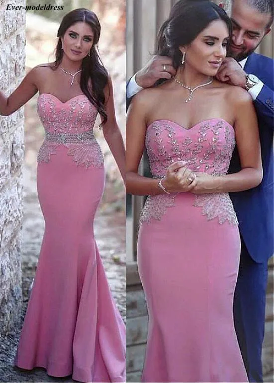 Sweetheart Pink Prom Dresses Mermaid 2019 Zipper Back Beaded Sweep Train Long Formal Wedding Party Gowns Vestidos De Festa Cheap
Sweetheart Pink Prom Dresses Mermaid 2019 Zipper Back Beaded Sweep Train Long Formal Wedding Party Gowns Vestidos De Festa Cheap