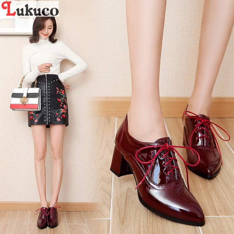 Lukuco Pointed Toe Lace Up Botas Large Size 34-48 Women Ankle Botas Square High Heels Shoes Spring Autumn Winter Boots female
Lukuco Pointed Toe Lace Up Botas Large Size 34-48 Women Ankle Botas Square High Heels Shoes Spring Autumn Winter Boots female